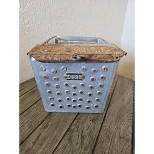 Vintage Kaspar Metal Wire Gym Locker Basket Rustic Primitive Farmhouse Cottage